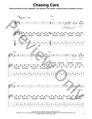 Chasing Cars Guitar and Fretted sheet music cover